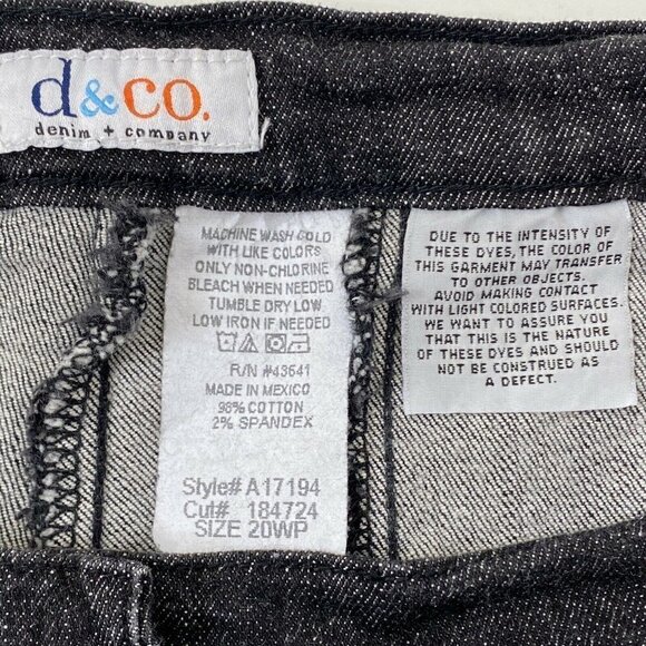 Denim & Co Plus Petite Stretch Denim Jeans 20WP - Picture 5 of 5